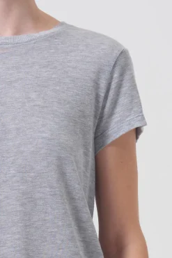 Outlet AGOLDE ADINE SHRUNKEN TEE GreyHeather