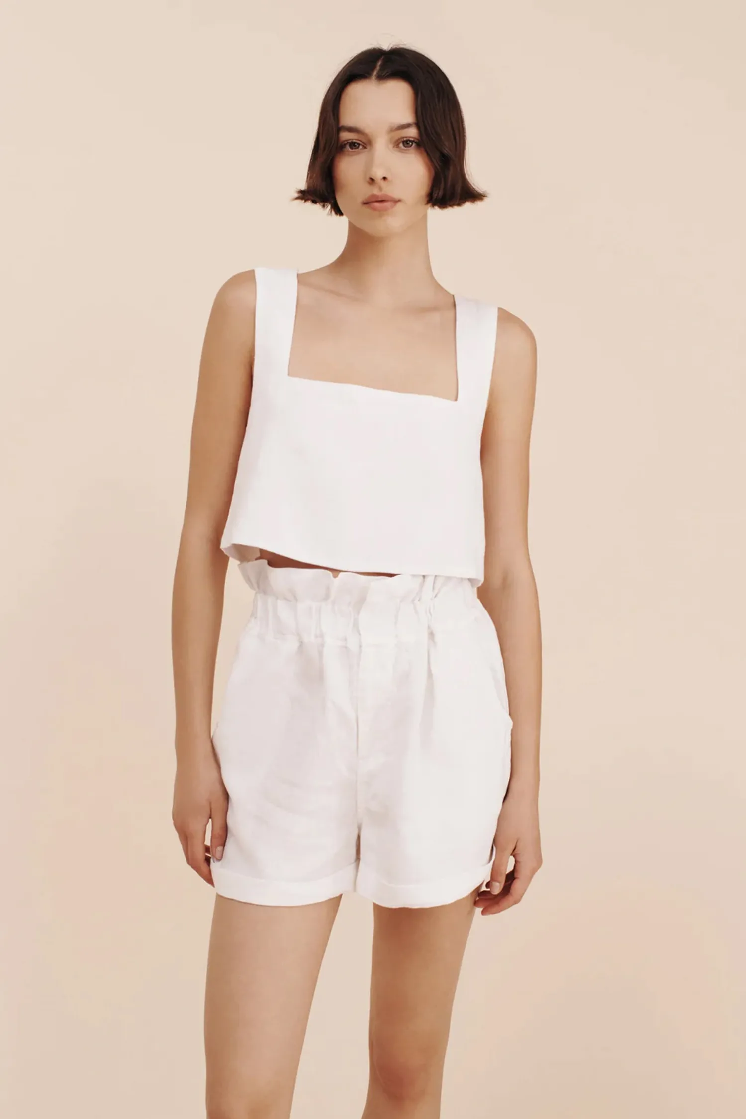 Hot POSSE ALICE CROP TOP Ivory