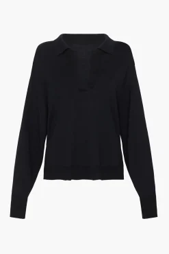 Outlet ESSE AMOR KNIT COLLARED SWEATER Black