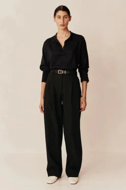 Outlet ESSE AMOR KNIT COLLARED SWEATER Black