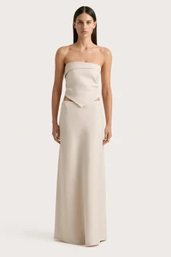 Shop FAITHFULL THE BRAND ANTIBES MAXI SKIRT Sand