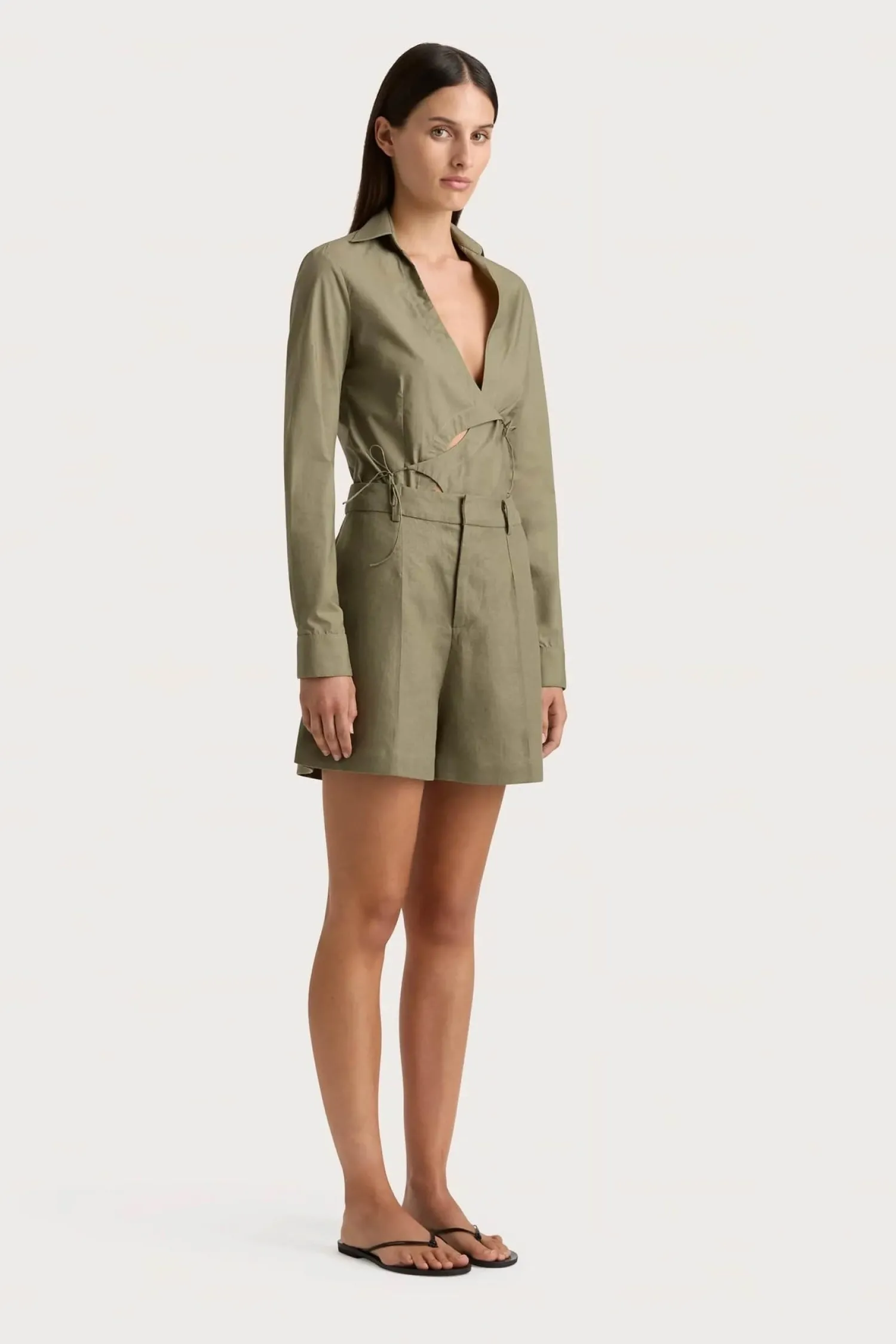 Cheap FAITHFULL THE BRAND ANTIBES SHORT Khaki