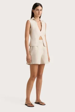 Best FAITHFULL THE BRAND ANTIBES SLEEVELESS WRAP SHIRT Sand