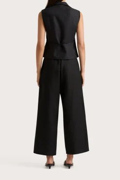 Shop FAITHFULL THE BRAND ANTIBES SLEEVELESS WRAP SHIRT Black