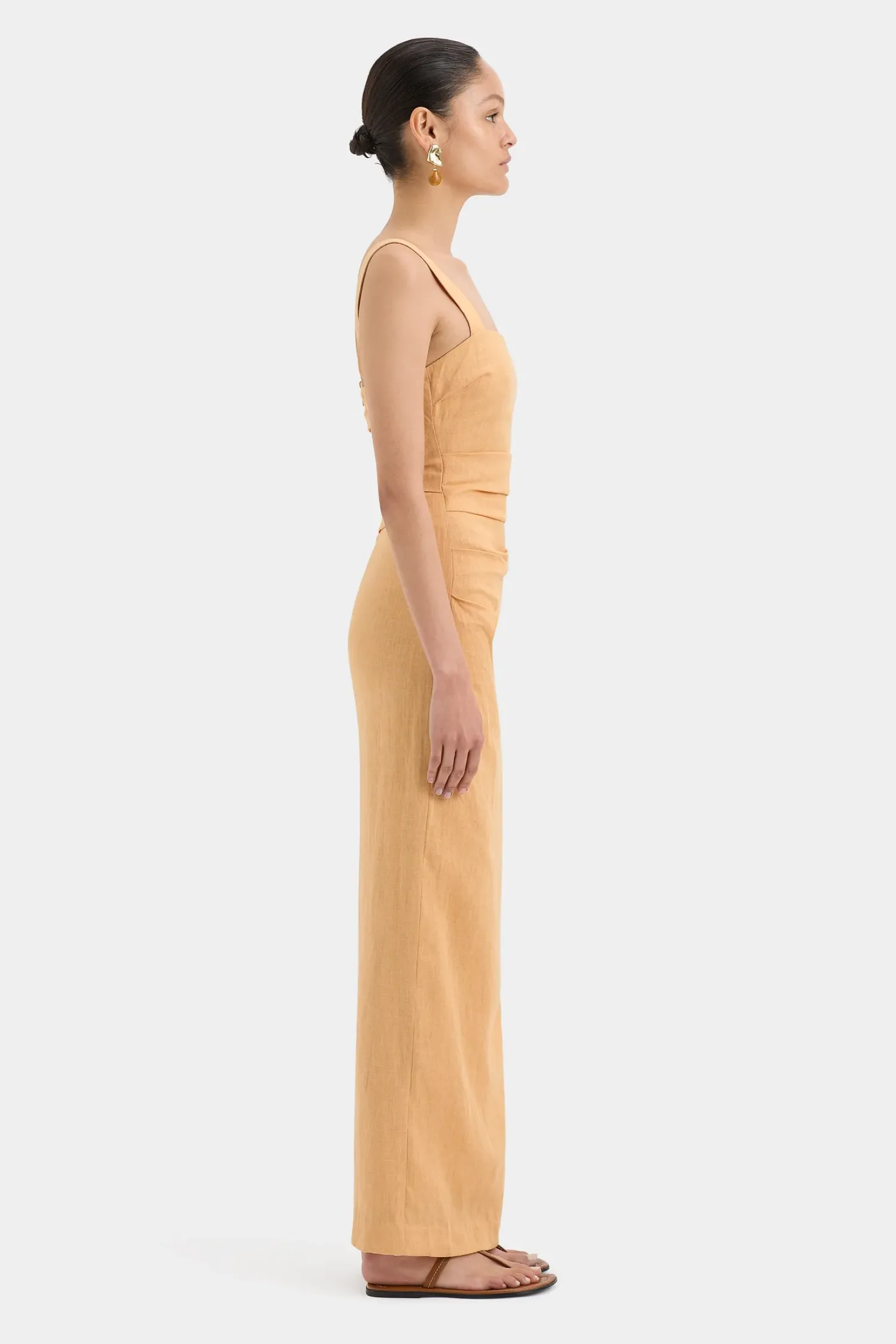 Cheap SIR ANTONIA BEADED MIDI DRESS LightTan