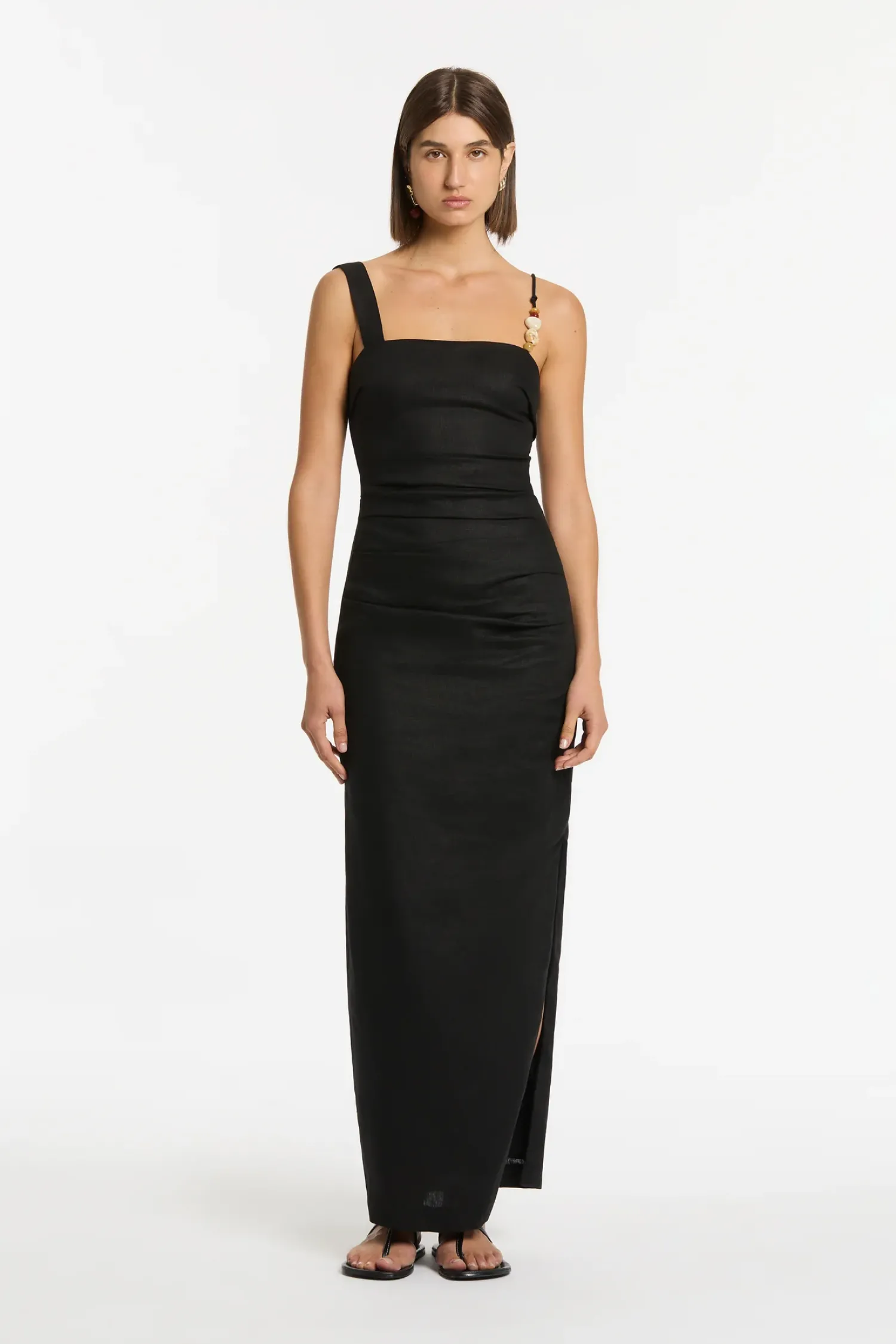 Store SIR ANTONIA BEADED MIDI DRESS Black