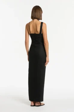 Store SIR ANTONIA BEADED MIDI DRESS Black