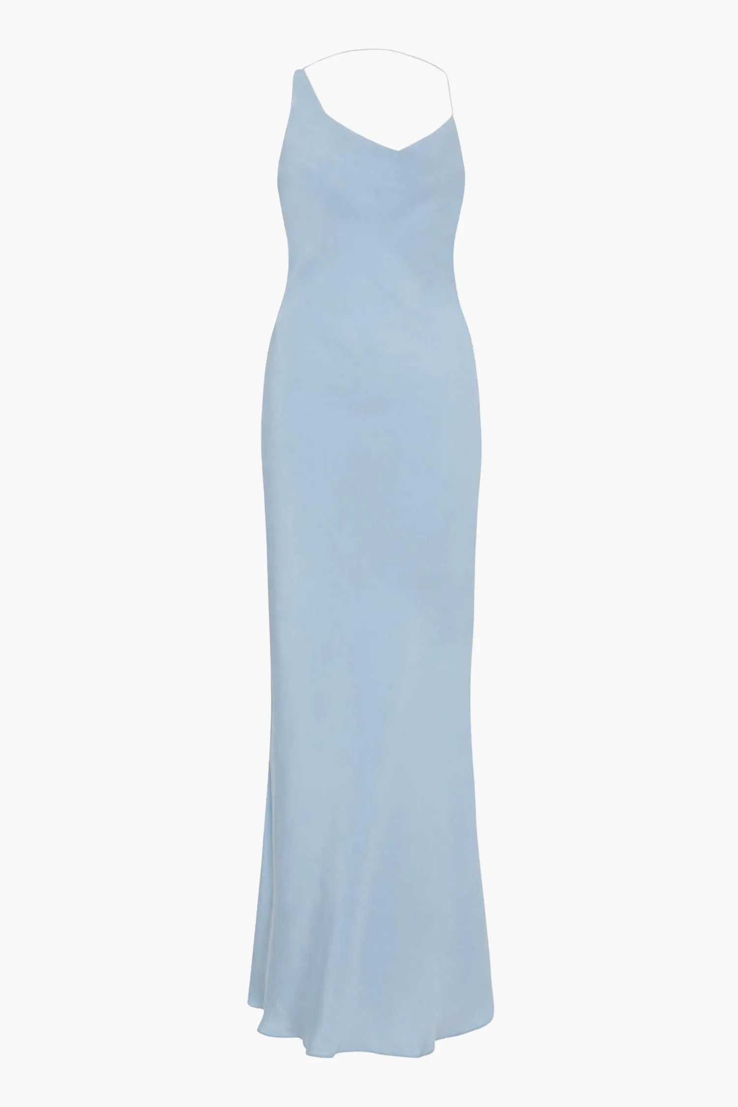 Shop ST. AGNI ASYMMETRICAL DRAPE MAXI DRESS StoneBlue