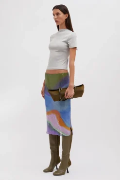 Store CHRISTOPHER ESBER AURA GLOWMESH MIDI SKIRT AuraPrint