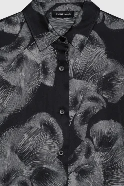 Flash Sale ANINE BING AVALON SHIRT BlackMushroomPrint