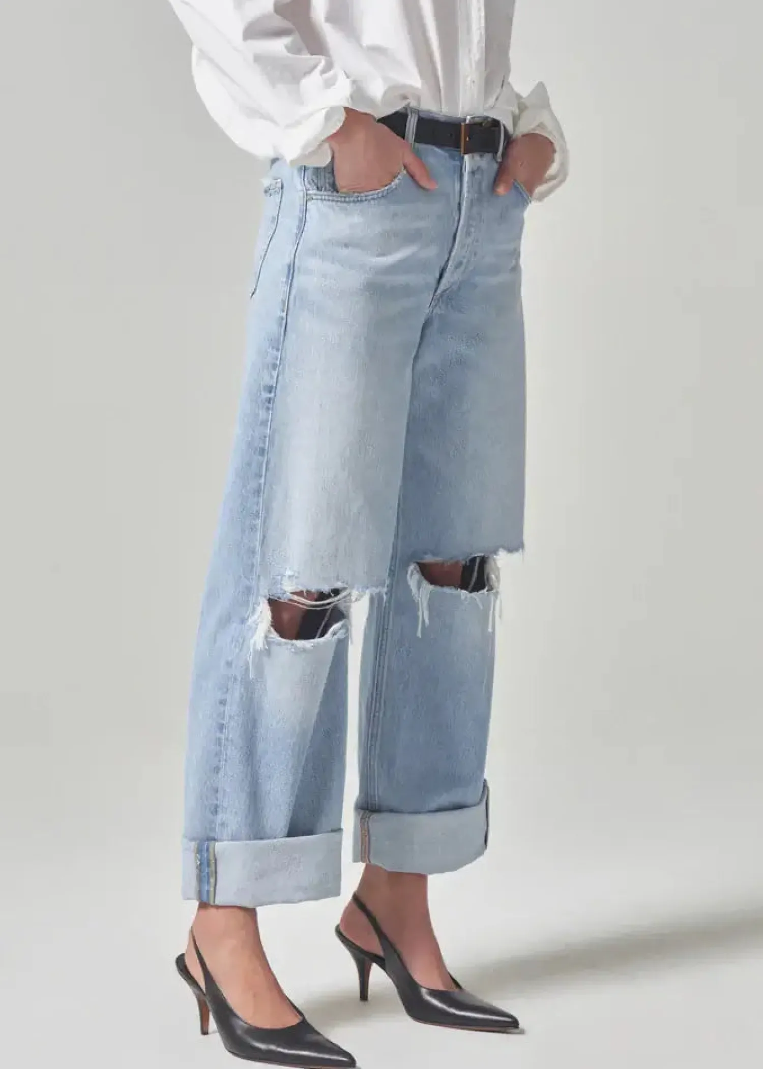 Discount CITIZENS OF HUMANITY AYLA BAGGY CUFFED CROP JEAN Pagoda