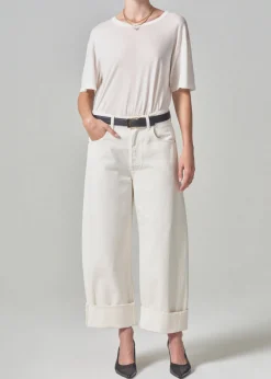 Best Sale CITIZENS OF HUMANITY AYLA BAGGY CUFFED CROP JEAN Pashmina