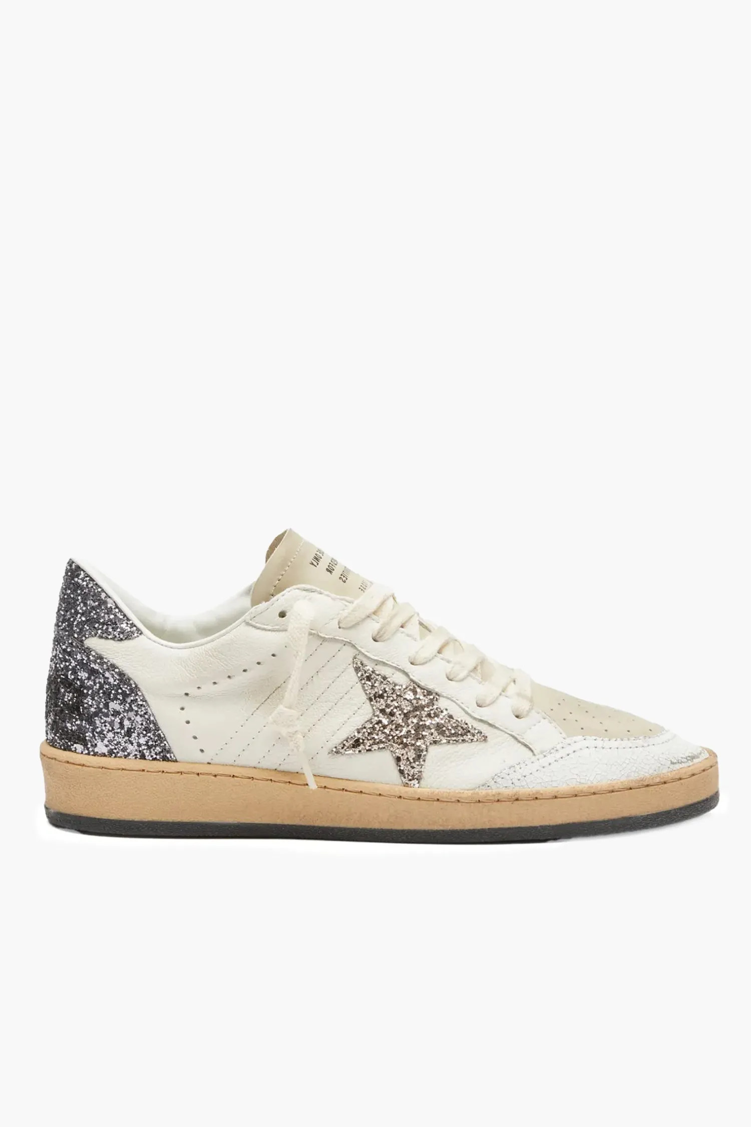Sale GOLDEN GOOSE BALLSTAR SNEAKER WHITE/CINDER/ANTRACITE