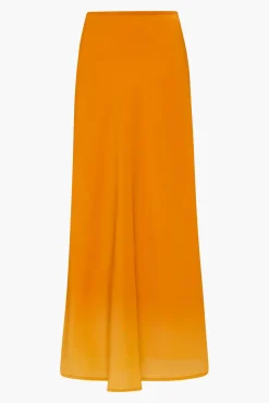Online FAITHFULL THE BRAND BIARRITZ MAXI SKIRT TerracottaOmbre