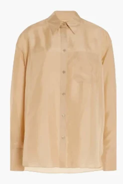 Shop TWP BIG JOE SHIRT Tan