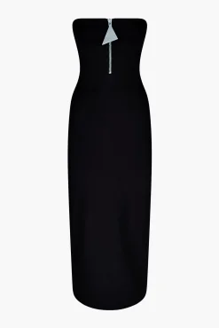 Shop THE ATTICO MIDI DRESS Black