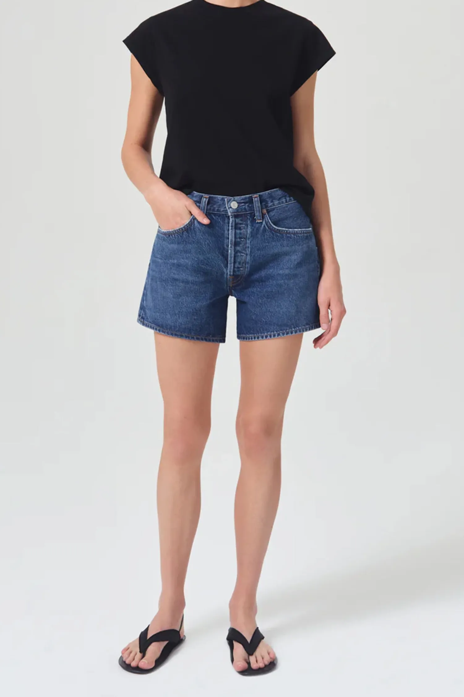 Cheap AGOLDE BRYCE CAP SLEEVE TEE