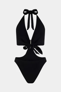 Shop LOUISA BALLOU BUCKLE ONE PIECE Black