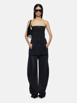 Hot THE ATTICO BUSTIER BLAZER Black