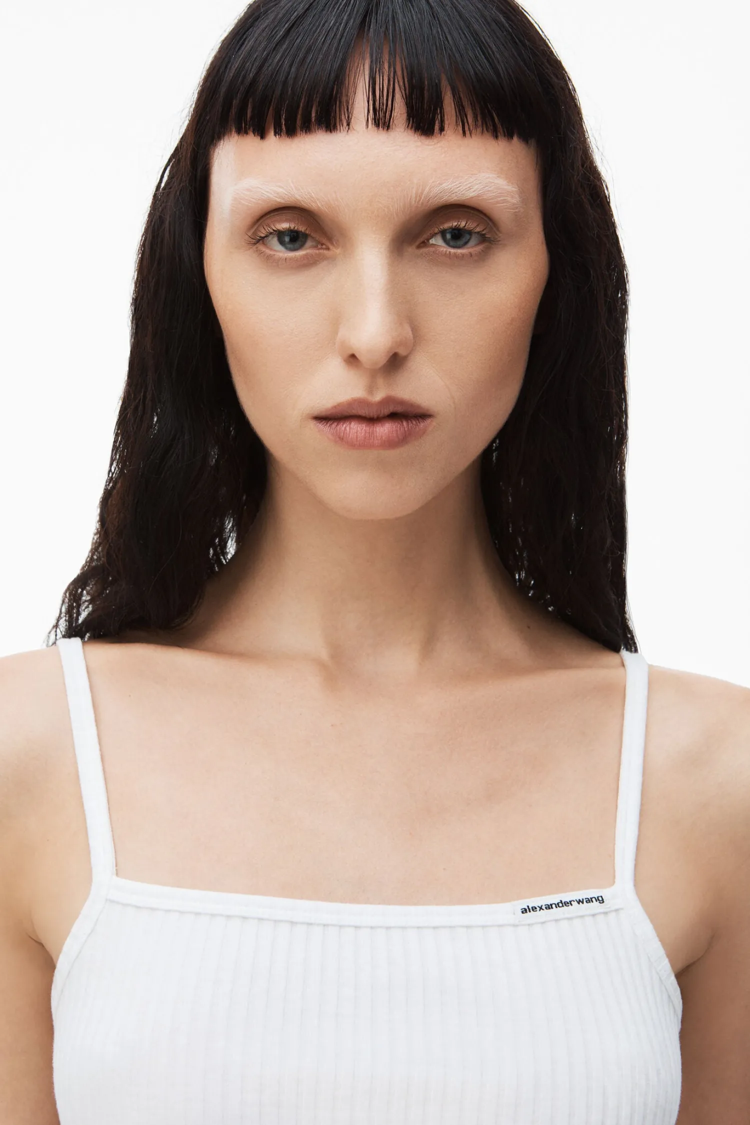 Flash Sale ALEXANDERWANG.T CAMI TOP W/ SKINNY WOVEN LABEL White