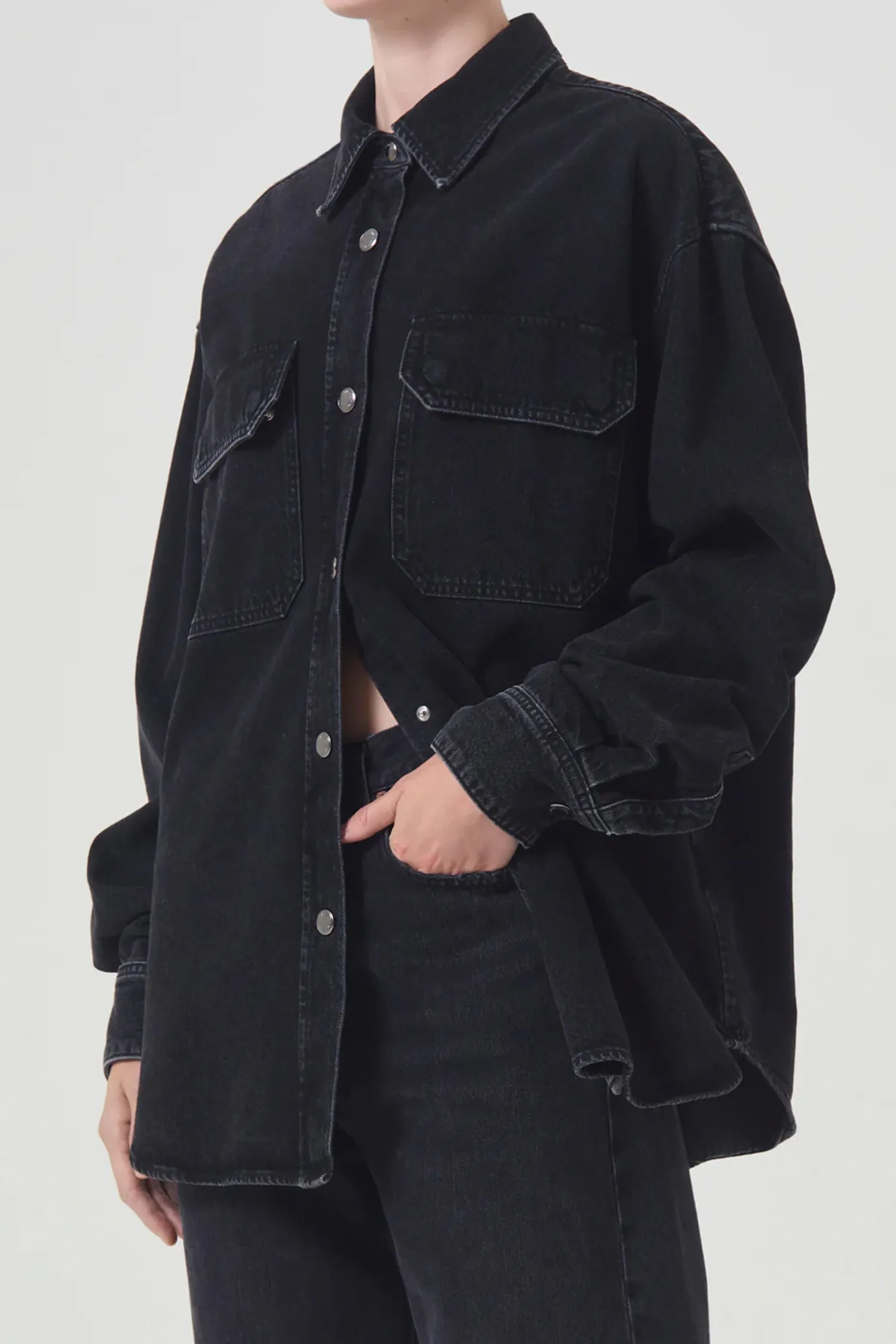 Cheap AGOLDE CAMRYN SHIRT Crushed