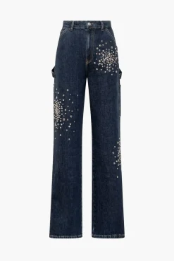 Cheap DES PHEMMES CARGO DENIM PANT DenimBlue
