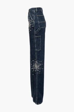 Cheap DES PHEMMES CARGO DENIM PANT DenimBlue