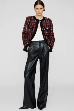Flash Sale ANINE BING CARMEN PANT BLACK RECYCLED LEATHER
