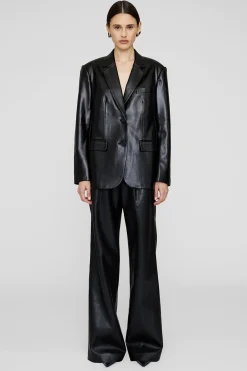 Flash Sale ANINE BING CARMEN PANT BLACK RECYCLED LEATHER
