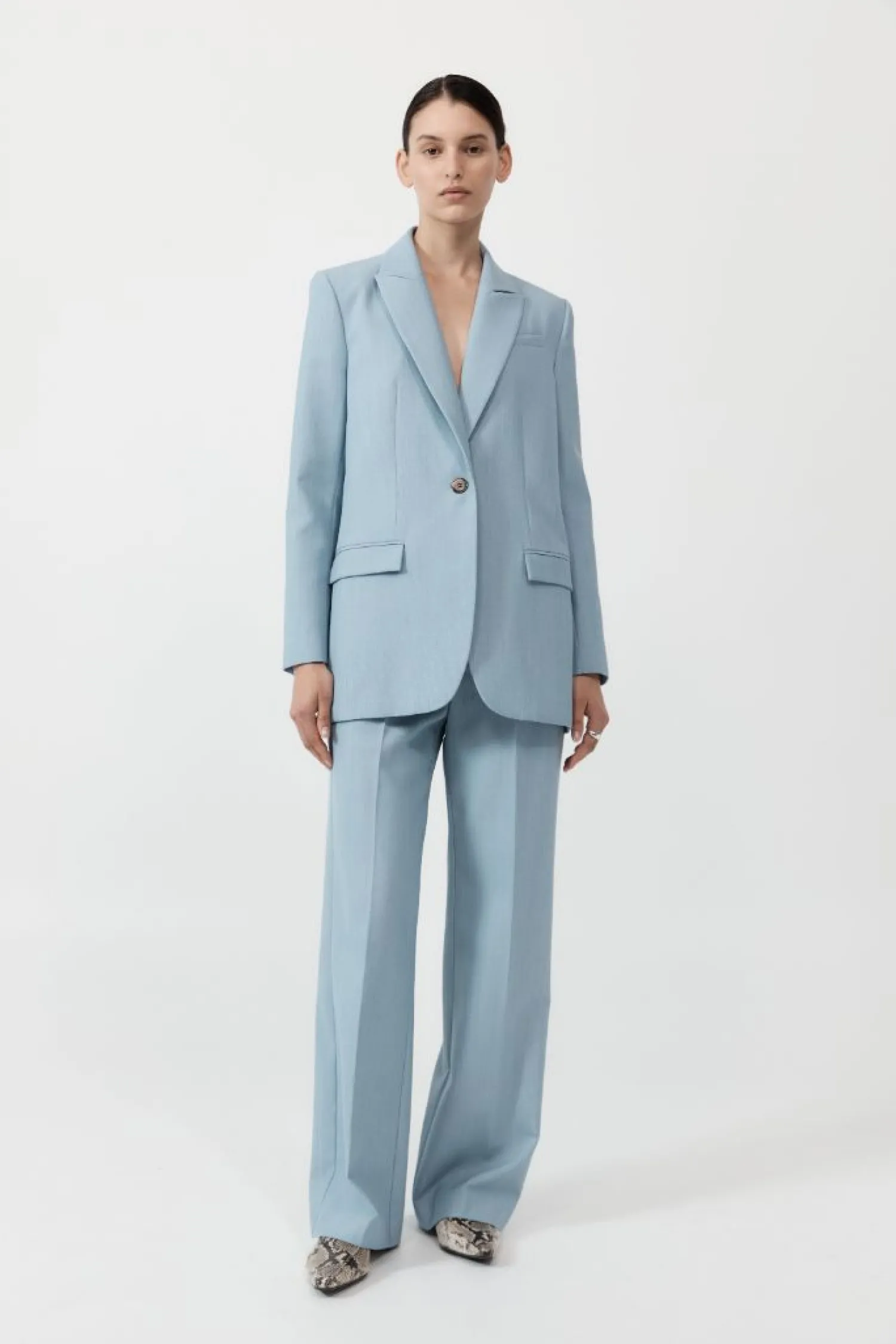 Fashion ST. AGNI CARTER TROUSERS StoneBlue