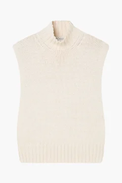 Best Sale RÓHE CASHMERE COTTON SLEEVELESS TURTLENECK