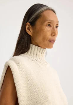 Best Sale RÓHE CASHMERE COTTON SLEEVELESS TURTLENECK