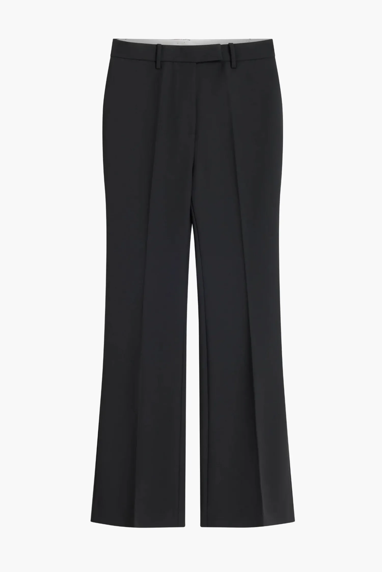 Shop COURTNEY ZHENG CELINA STRETCH WOOL TAILORED PANTS Black