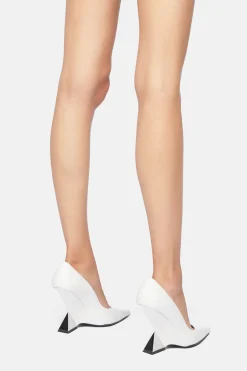 Sale THE ATTICO 'CHEOPE' PUMP 105MM White/Nichel