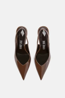Shop THE ATTICO CHEOPE SLINGBACK Chocolate
