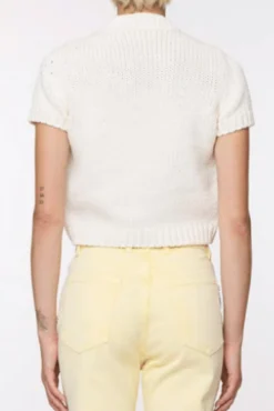 New DES PHEMMES CHUNKY KNIT TSHIRT White