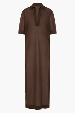 Cheap SIR COASTLINE OVERLAY DRESS Chocolate