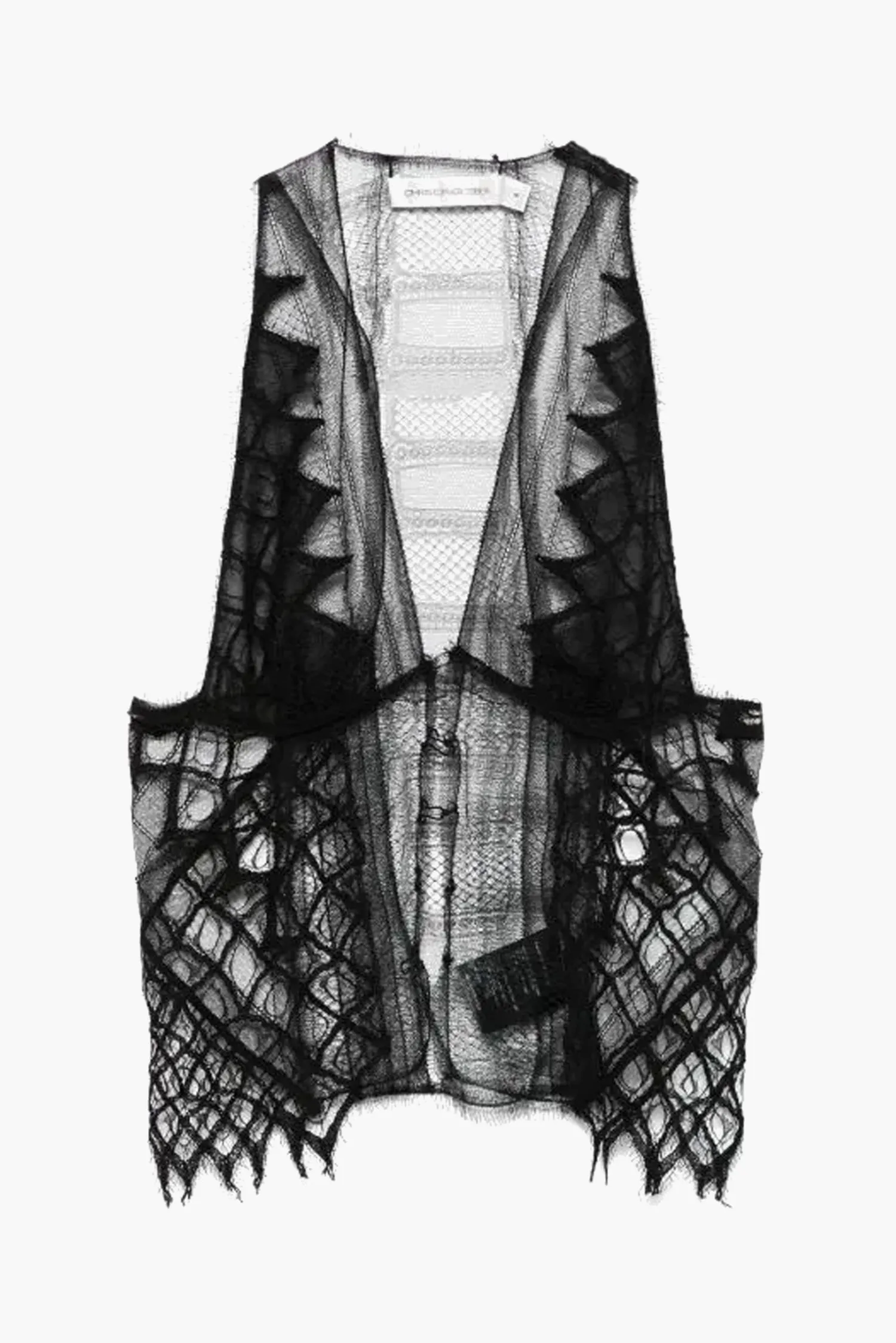 Outlet CHRISTOPHER ESBER COLLAGE LACE VEST Black