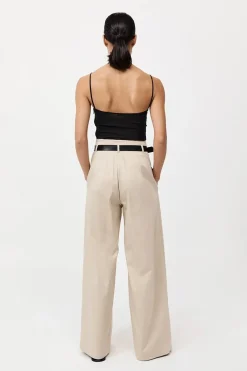 Fashion ST. AGNI COTTON PAPERBAG WAIST TROUSERS
