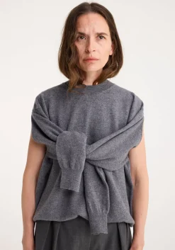 Sale RÓHE CREW NECK WITH OPEN ARMHOLE