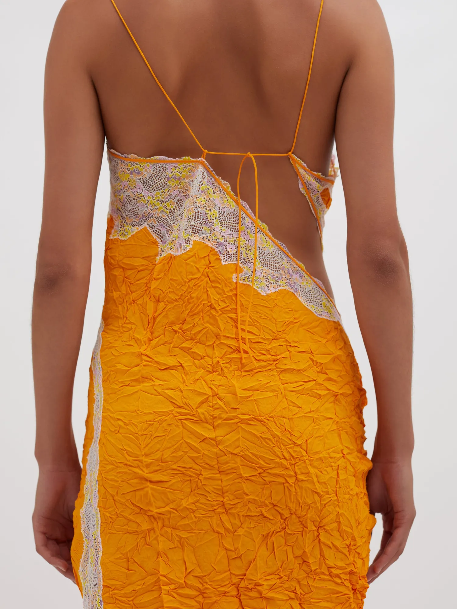 Shop CHRISTOPHER ESBER CRIMPED LACE CAMI DRESS