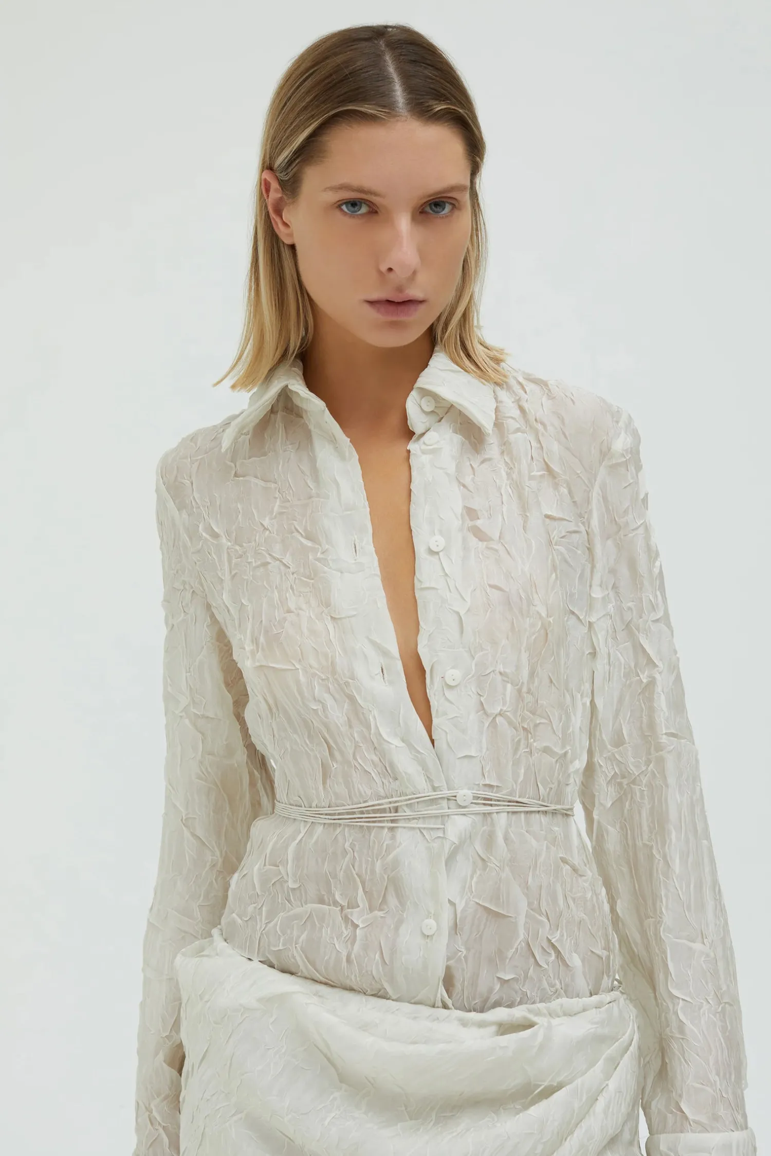 Store CHRISTOPHER ESBER CRINKLE CHASM SHIRT Cream