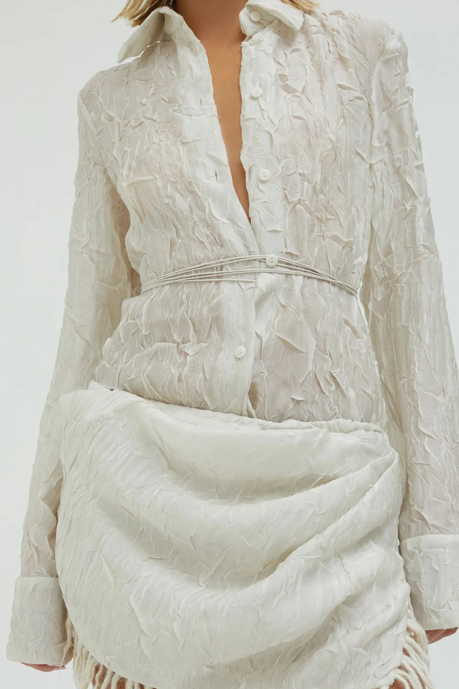 Store CHRISTOPHER ESBER CRINKLE CHASM SHIRT Cream