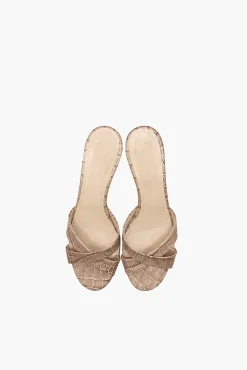 Fashion BARE BASE CROC SANDAL Smoke