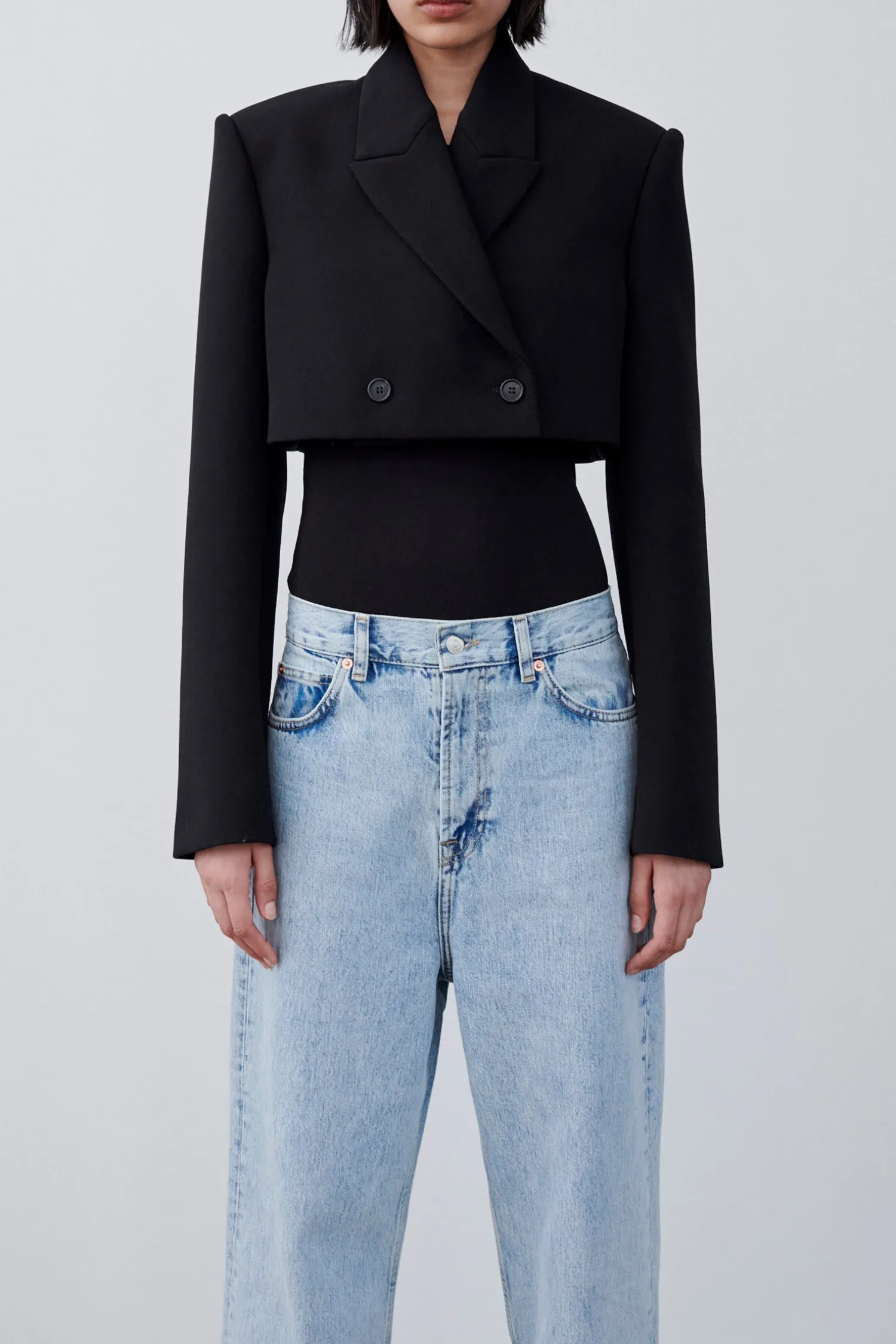 Discount WARDROBE.NYC CROP BLAZER Black