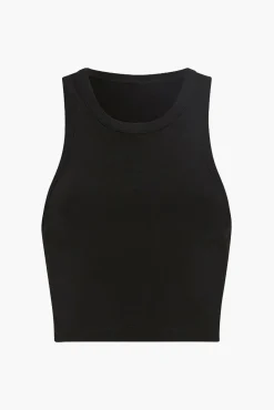 Shop ESSE CROP TANK TOP Black