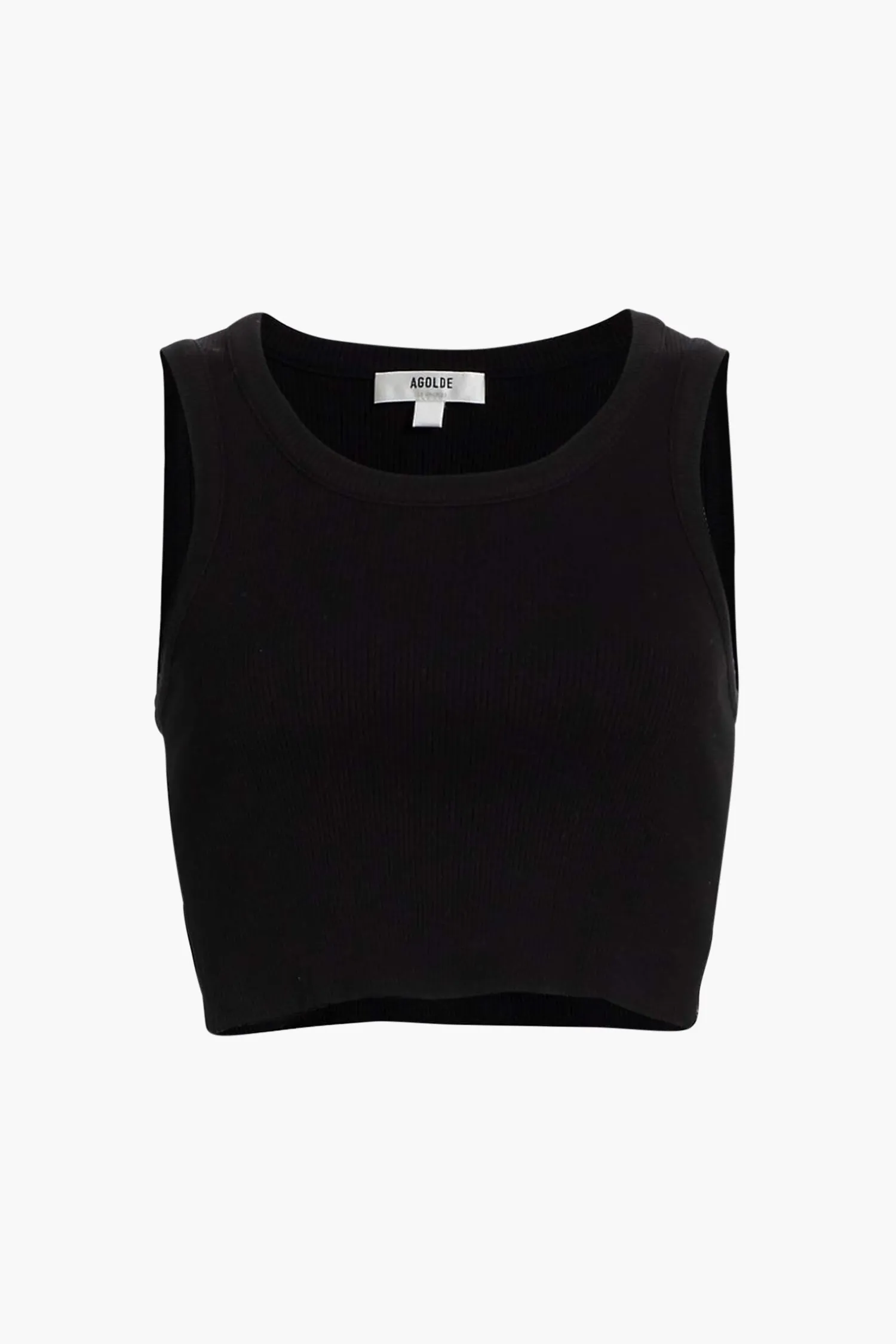 Fashion AGOLDE CROPPED POPPY TANK Black