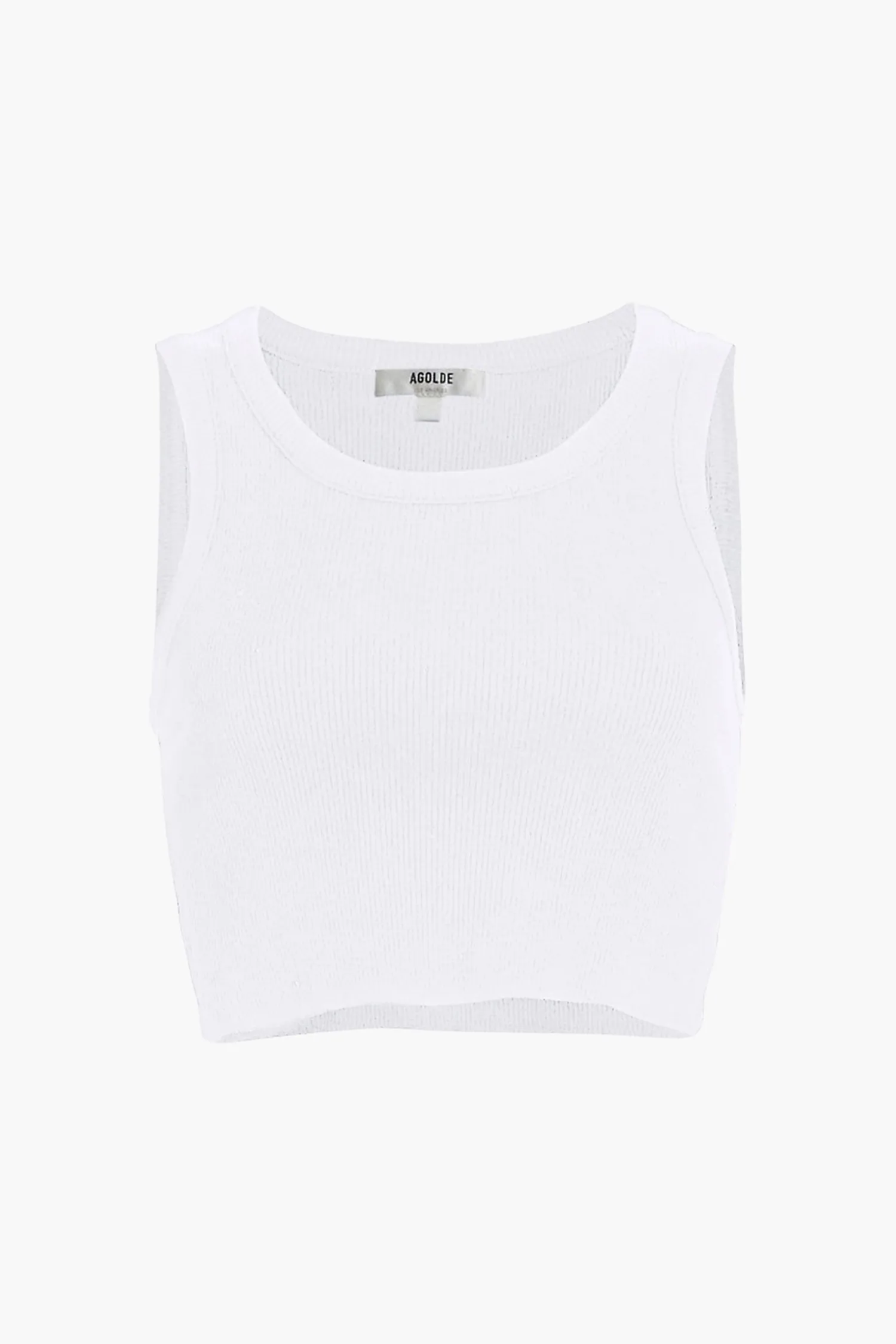Shop AGOLDE CROPPED POPPY TANK White