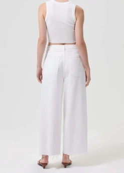 Shop AGOLDE CROPPED POPPY TANK White