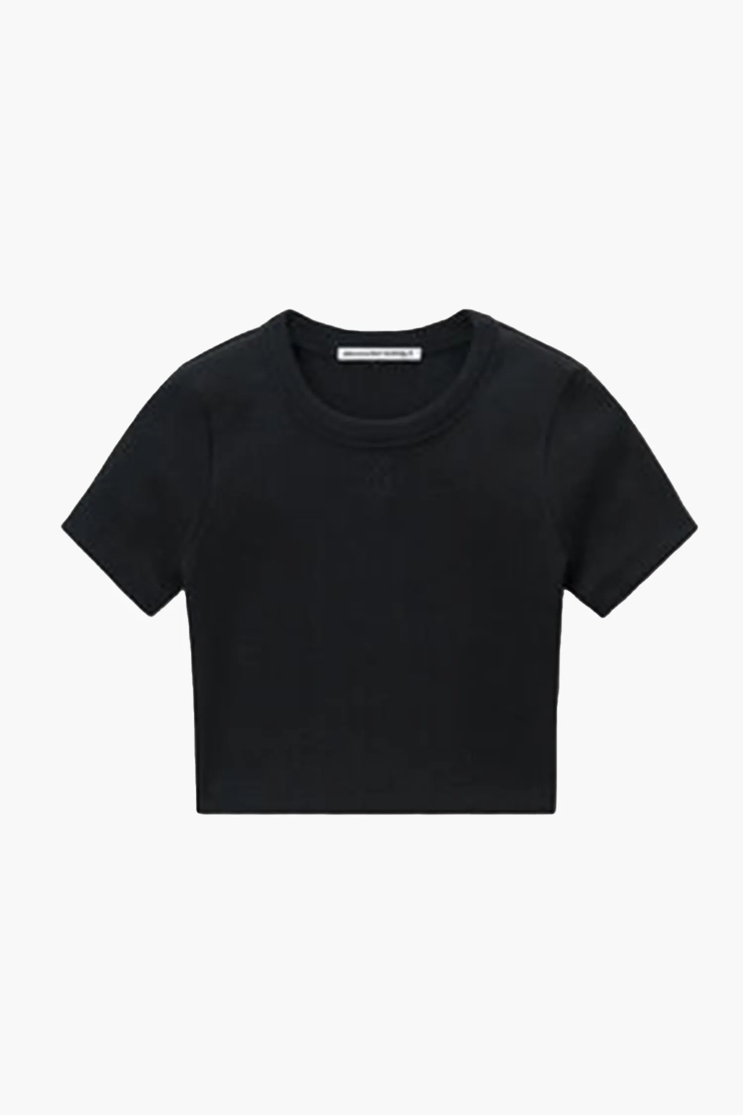 Discount ALEXANDERWANG.T CROPPED SHORT SLEEVE TOP WITH EMBOSSED LOGO